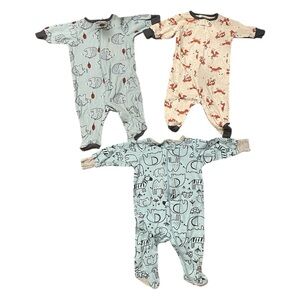 Gerber | Animal Print 3-Piece long Sleeve Sleep 'N Plays | Newborn | Boy Infant